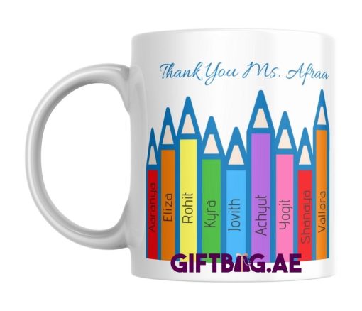 Thank You Teacher Mug with Student Names - Personalised gift from Giftbag in Dubai, UAE
