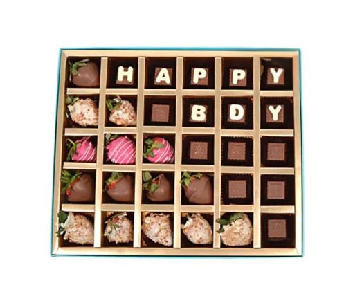 Customized Chocolates and Strawberries Box in Dubai