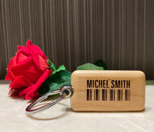 Personalised Wooden Keychain With Name in Dubai