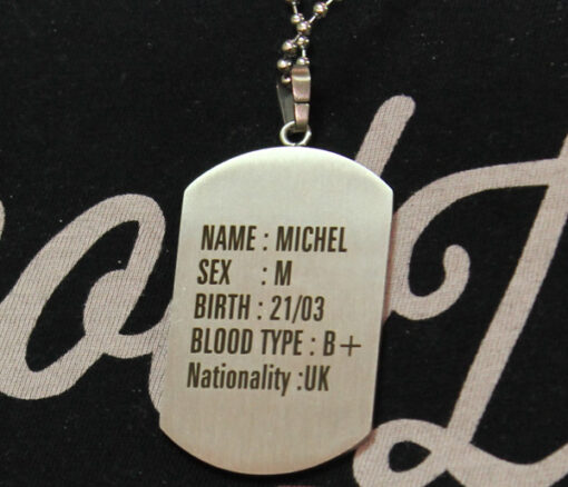 Personalised Military Dog Tag in Dubai