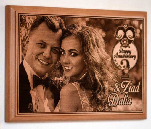 Wooden Photo Plaque Medium - Personalised gift from Giftbag in Dubai, UAE