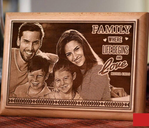 Wooden Photo Plaque Large - Personalised gift from Giftbag in Dubai, UAE