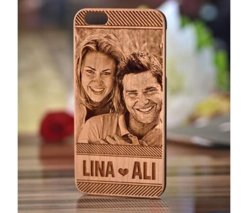 Personalised Wooden Mobile Case - Personalised gift from Giftbag in Dubai, UAE