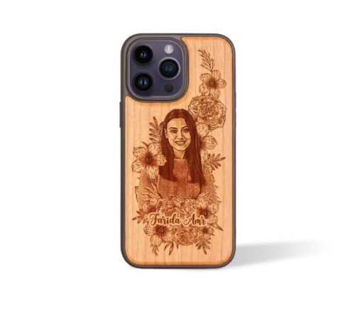 Personalised Wooden iPhone 14 or 15 Mobile Case in Dubai