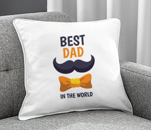 Best Dad in the World – Printed Cushion - Personalised gift from Giftbag in Dubai, UAE