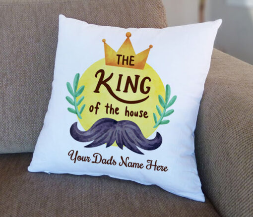 King of the House Printed Cushion - Personalised gift from Giftbag in Dubai, UAE
