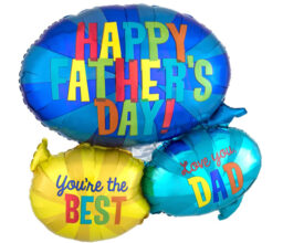 Father'S Day Message Bubbles Supershape Balloon 66Cm