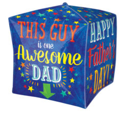 Awesome Dad Ultrashape Cubez Foil Balloon 38Cm