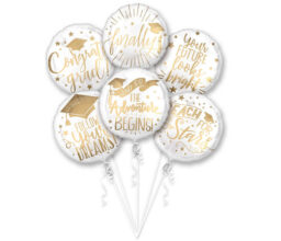 Graduation Messages Balloon Bouquet 6Pcs