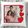 Personalised Square Hearts Cushion