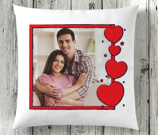 Personalised Square Hearts Cushion - Personalised gift from Giftbag in Dubai, UAE
