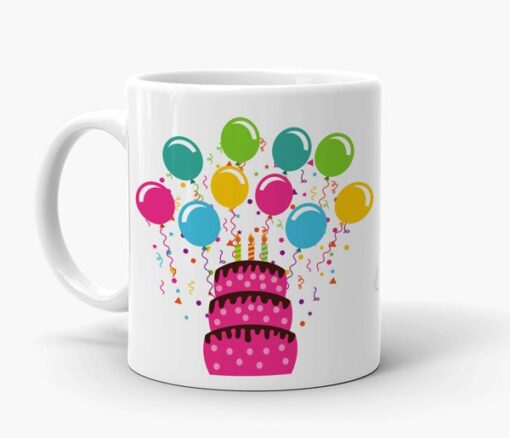 Happy Birthday Balloons Mug - Personalised gift from Giftbag in Dubai, UAE
