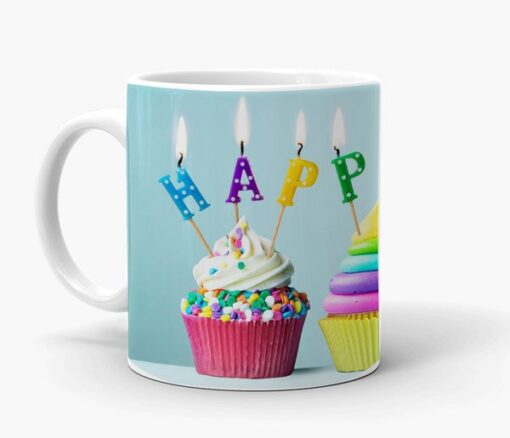 Happy Birthday Candles Mug - Personalised gift from Giftbag in Dubai, UAE