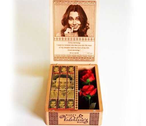 Luxury Valentine’s Box with Personalised Chocolates - Personalised gift from Giftbag in Dubai, UAE