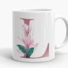 Personalised Pink Floral Initial Mug