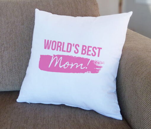 World’s Best Mom Cushion - Personalised gift from Giftbag in Dubai, UAE