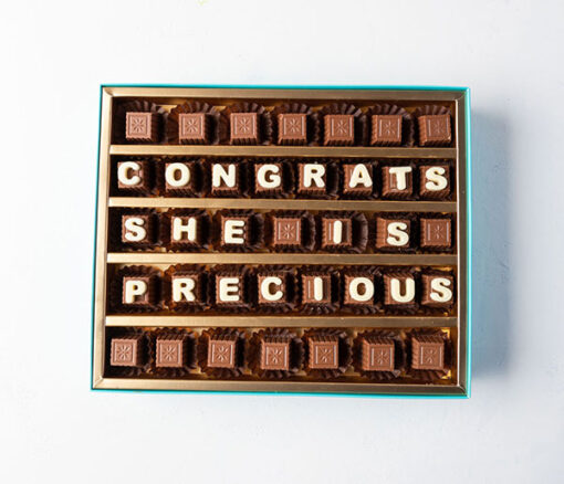 New Baby Girl Chocolate Box in Dubai