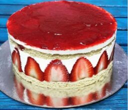Sugar Free, Gluten Free, Keto Fraisier Cake