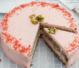 Sugar Free, Gluten Free, Keto Rose Pistachio Cake