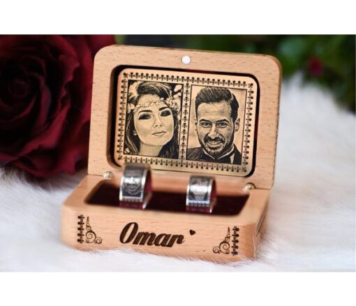 Personalised Ring set with photo – Wedding or engagement - Personalised gift from Giftbag in Dubai, UAE