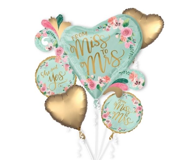 Mint To Be Balloon Bouquet 5pcs
