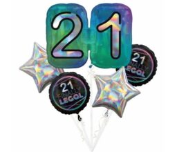 Finally 21 Balloon Bouquet 5pcs