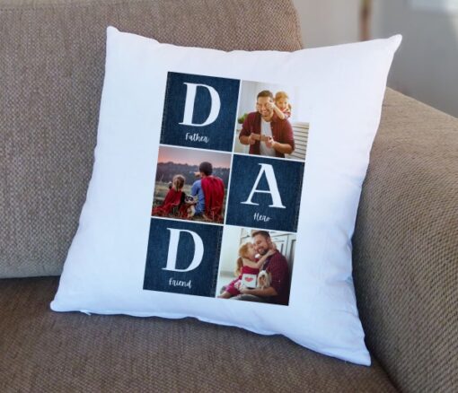 Dad (Father, Hero, Friend) Personalized Cushion - Personalised gift from Giftbag in Dubai, UAE