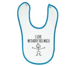 I Heart My Daddy This Much - Bib blue 6-12M