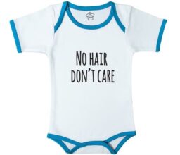 No Hair Don’t Care - Body Suit blue 6-12M