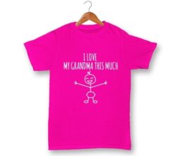 I Love My Grandma This Much - Pink T-shirt 1-2Y