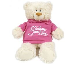 Sending You Love - Cream Bear pink 38cm