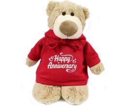 Happy Anniversary - Mascot Bear red 28cm