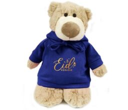 EID Mubarak - Mascot Bear blue 28cm