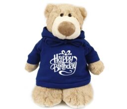 Happy Birthday - Mascot Bear blue 28cm