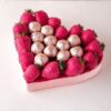 Fuschia Chocolate Strawberries and bon bon