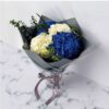 White and Blue Hydrangea Bouquet
