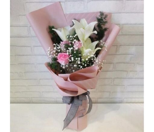 Pink & White Charm - Flowers gift from Giftbag in Dubai, UAE