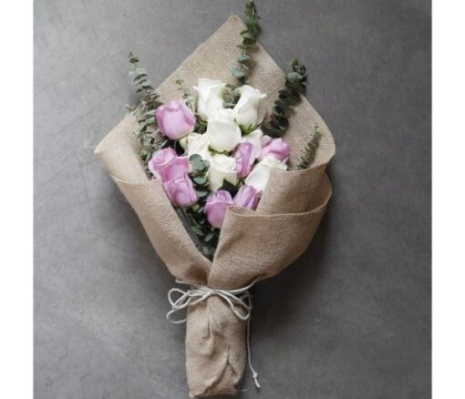 Purple & White Classic - Flowers gift from Giftbag in Dubai, UAE