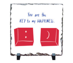 Key to Happiness Square Stone