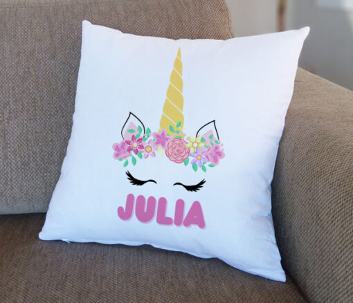 Unicorn Personalised Name Cushion - Personalised gift from Giftbag in Dubai, UAE