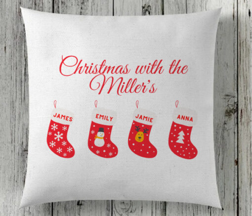 Personalised Family Members Xmas Cushion from Giftbag in Dubai