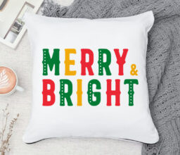 Merry & Bright Xmas Cushion