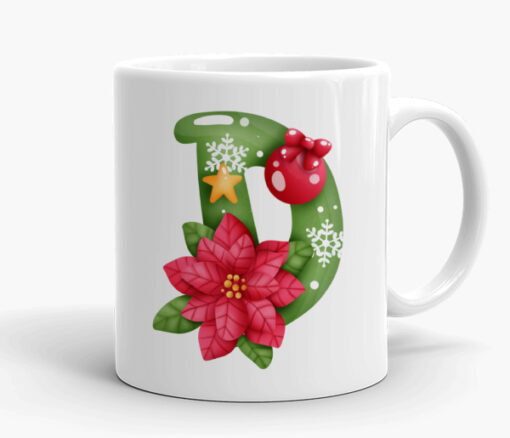 Personalised Xmas Green Letter Mug - Personalised gift from Giftbag in Dubai, UAE