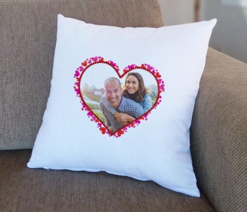 Small Hearts Personalised Photo Cushion in Dubai