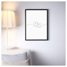 String Hearts A3 frame