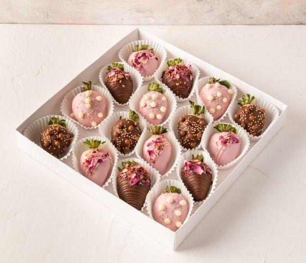 Milk and Ruby Strawberries