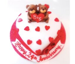 Valentine Teddies Cake 1kg