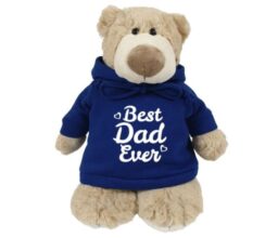 Best Dad Ever Mascot Blue Bear- 28cm