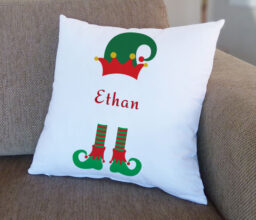 Personalized Elf Name Christmas Cushion
