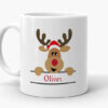 Personalized Name Christmas Reindeer Mug